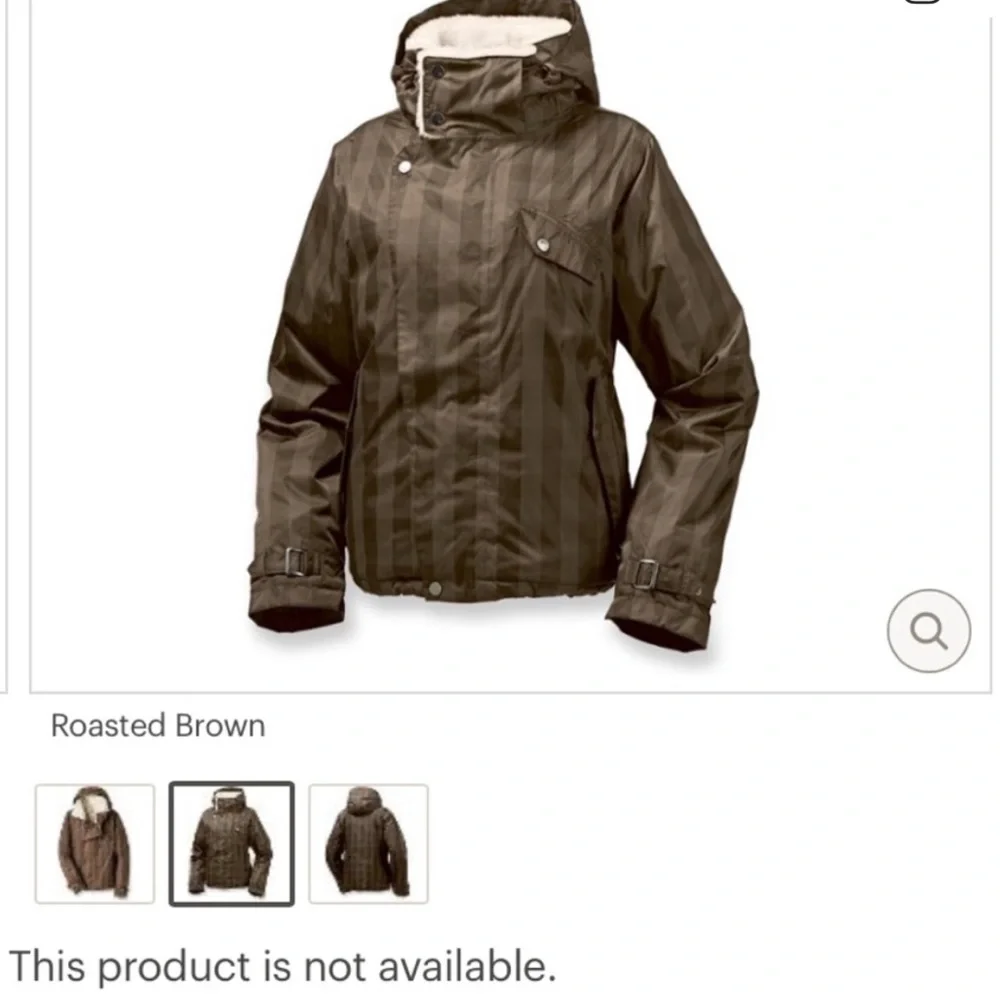 Burton Women’s Brown Ski Snowboard Jacket with Hood and Faux Fur Lining - Picture 16 of 16